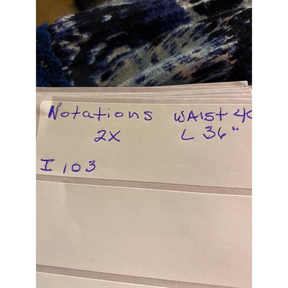 Notations Womens Blue Boho Tiered Skirt Plus Size 2X Elastic Waist - Picture 5 of 5